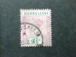 SIERRA LEONE 1897 Yvert Nº 36 º FU - VICTORIA - SG Nº 46 º FU - Sierra Leone (...-1960)