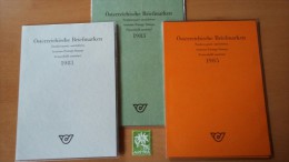 4002c: Österreich Jahresmappen 1981, 1983, 1985 ** Komplett Wie Von Der Post Verausgabt - Ganze Jahrgänge