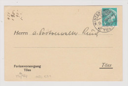 Schweiz Portofreiheit 1940-01-19 Winterthur Töss Mit Gr#915 FerienversorgungTöss - Franchise