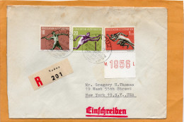 Liechtenstein 1956 Cover Mailed To USA - Lettres & Documents