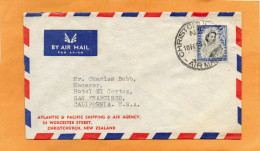 New Zealand Old Cover Mailed To USA - Covers & Documents