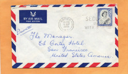 New Zealand Old Cover Mailed To USA - Brieven En Documenten