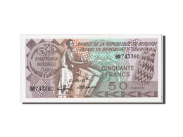 Billet, Burundi, 50 Francs, 1993, 1993-05-01, KM:28c, NEUF - Burundi