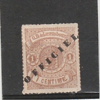 Luxembourg - Timbre De Service N°1(1879)signé - 1891 Adolphe De Face