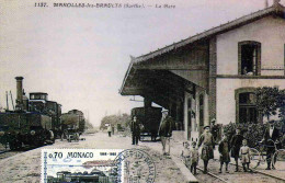 CPM Marolles Les Braults La Gare (REPRO) - Marolles