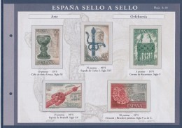 = Sello A Sello Espagne Bloc 5 Timbres Neufs Retirage Arte Orfebrerĺa Art Orfévreries Hoja A-10 Feuillet 385696 - Blocs & Hojas