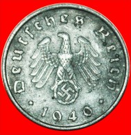 § SWASTIKA: GERMANY ★ 10 PFENNIG 1940A! LOW START★NO RESERVE! Third Reich (1933-1945) - 10 Reichspfennig