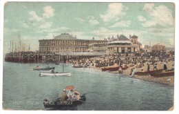 Clarence Pier And Beach, Southsea - B & B Series - Postmark 1906 - Portsmouth