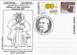 38858- EMIL RACOVITA, CARICATURE OF HENRYK ARCTOWSKI, POLAR EXPLORER, SPECIAL POSTCARD, 2005, ROMANIA - Esploratori E Celebrità Polari