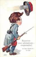 WUYTS (illustrateur) - Enfant Soldat, Recevez Mes Salutations Empressées! - Wuyts