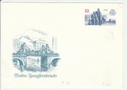 Berlin 1987 - Jungfernbrucke Pont Bridge - Marx Engels - Postkarte Ganzsache Entier Card - !! Un Peu Sale - Postcards - Mint