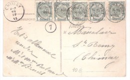 Rochefort  Armoiries Multiple 1911 - Typo Precancels 1906-12 (Coat Of Arms)