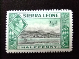 SIERRA LEONE 1937 Yvert Nº 158 * MH - GEORGE VI FREETOWN VISTO DEL PUERTO - Sierra Leone (...-1960)