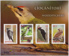 ROMANIA, 2016, WOODPECKERS, Birds, Animals, Special Stamp In Philatelic Album + FDC, MNH (**), LPMP 2093a - Neufs