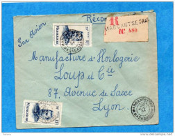 MARCOPHILIE-lettre-  REC-Madagascar - Cad-Maroantsetra- 1954-2-stamps N°  Joffre -pour Françe - Brieven En Documenten