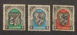 Algeria 1947 Armoiries De Ville Cities Coats Of Arms 3 Stamps - Usados