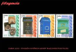 USADOS. CUBA. 2011-16 EMISIÓN AMÉRICA UPAEP. BUZONES POSTALES - Usados