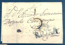 1815 , LA RIOJA , PREFILATELIA , LOGROÑO , ENVUELTA CIRCULADA , TIZÓN Nº 5 - ...-1850 Prephilately