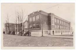Portland Oregon, Buckman School Building, C1910s Vintage Real Photo Postcard - Portland