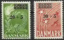 Dinamarca 0358/359 ** Foto Estandar. 1955 - Neufs
