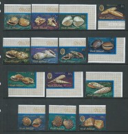 Cook Islands 1974 QEII Shell Definitives Part Set 14 To 30c Variety Imperforate Marginal MNH - Penrhyn