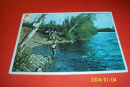 M 345 ° CANADA   AVEC PHILATELIE  °° SALMON FISHING  ON THE UPPER HUMBER RIVER NEWFOUNDLAND - Cartes Modernes
