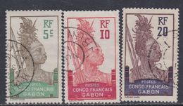 Gabon  N° 36 / 38 O  Type " Congo Français-Gabon":  Partie De Série : Les 3 Valeurs Oblitérations Moyennes  Sinon TB - Used Stamps