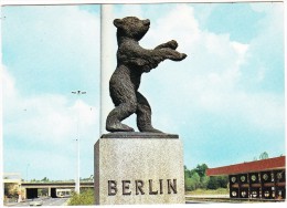 Berlin: 'Berliner-Bär' Am Grenzübergang Drei-Linden  - 'Berlin-Bear' At The Custom Station Drei-Linden - Wannsee