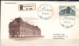 LUXEMBURG 1971 - MiNr: 834  Reco- Beleg Mit ET SStmp. - Lettres & Documents