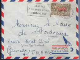Lettre Du Sénégal Dakar RP 19-6 1964  Flamme =o " Adhérez A La Croix Rouge Sénégalaise - Brieven En Documenten