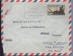 Lettre Du Sénégal Dakar RP 16-6 1964 Flamme =o "Adhérez A La Croix Rouge Sénégalaise - Storia Postale