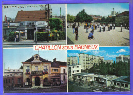 Carte Postale 92. Chatillon-sous-bagneux Le Café-tabac Du Stade  Terrain De Pétanque Chatillonnaise   Très Beau Plan - Châtillon