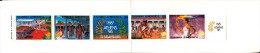 Greece Booklet Scott #1627b Pane Of 5 Different 1988 Olympics: Olympia, Temple Of Zeus, Athletes, Emblem - Markenheftchen