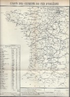 Carte Du Réseau Des Chemins De Fer D'Orléans/France/+ Fascicule Annuaire  Valeurs Admises  Cote Officielle/ 1903  TRA14 - Railway