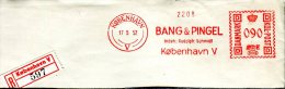 Bang & Pingel - EMA Hasler Pour Envoi En Recommandé 1952 - Maschinenstempel (EMA)