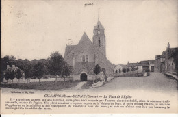 89.yonne :  Champigny :  La Place De L ' église . - Champigny