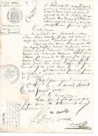 CERTIFICAT     De  1862  -  à  POIX  - Ardennes ( 08 ) - Cachets Généralité