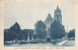 89.yonne :  Champigny :  La Place De L ' église . - Champigny