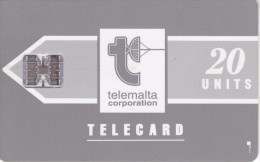 TARJETA DE MALTA DE 20 UNITS DE UNA ANTENA PARABOLICA PARA SATELITES (SATELLITE-SATELITE) - Astronomia