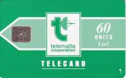 TARJETA DE MALTA DE 60 UNITS DE UNA ANTENA PARABOLICA PARA SATELITES (SATELLITE-SATELITE) - Astronomia