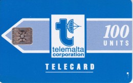 TARJETA DE MALTA DE 100 UNITS DE UNA ANTENA PARABOLICA PARA SATELITES (SATELLITE-SATELITE) - Sterrenkunde