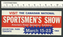 C2-22 CANADA 1963 Toronto Sportsmen’s Show MNH - Viñetas Locales Y Privadas