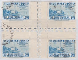 1936-185. CUBA. REPUBLICA 1936 Ed.291CH 10c FARO ZONA FRANCA SPEC DELIVERY CENTRO DE HOJA CENTER OF SHEET. USED. - Used Stamps