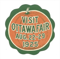 C4-08 CANADA 1925 Visit Ottawa Fair Poster Stamp MNH - Local, Strike, Seals & Cinderellas