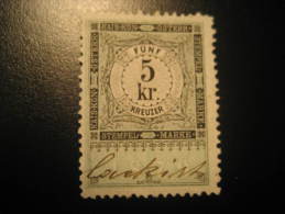 1879 5 Kr Kais Kon Osterr Stempel Marke Revenue Fiscal Tax Postage Due Official Austria - Fiscaux