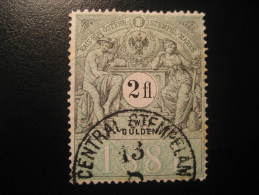 1881 2 Fl Kais Kon Osterr Stempel Marke Revenue Fiscal Tax Postage Due Official Austria - Fiscaux