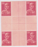 1940-169. CUBA. REPUBLICA 1940 Ed.336CH GONZALO DE QUESADA CENTRO DE HOJA CENTER OF SHEET. MNG NO GUM. - Nuevos