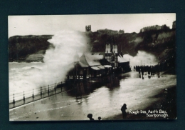 ENGLAND  -  Scarborough  North Bay  Rough Sea  Unused Vintage Postcard - Scarborough