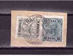 LEVANTE TRAPEZUNT AUSTRIAN FOREIGN OFFICE  Michel N° 43-46  On Piece With Trapezunt Cancellation - Levant Autrichien