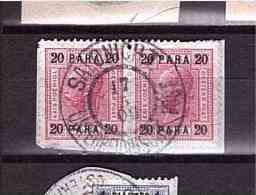 SALONICH I AUSTRIAN FOREIGN OFFICE With Michel N° 44 X 2  On Piece With Salonich I Cancellation - Levant Autrichien